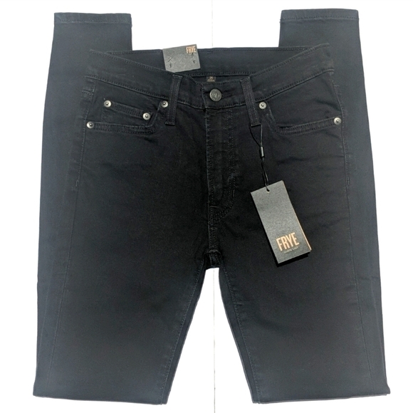 Frye Addie Classic Mid Rise Fitted Skinny Jeans Black Ember Size 25 - Picture 3 of 16